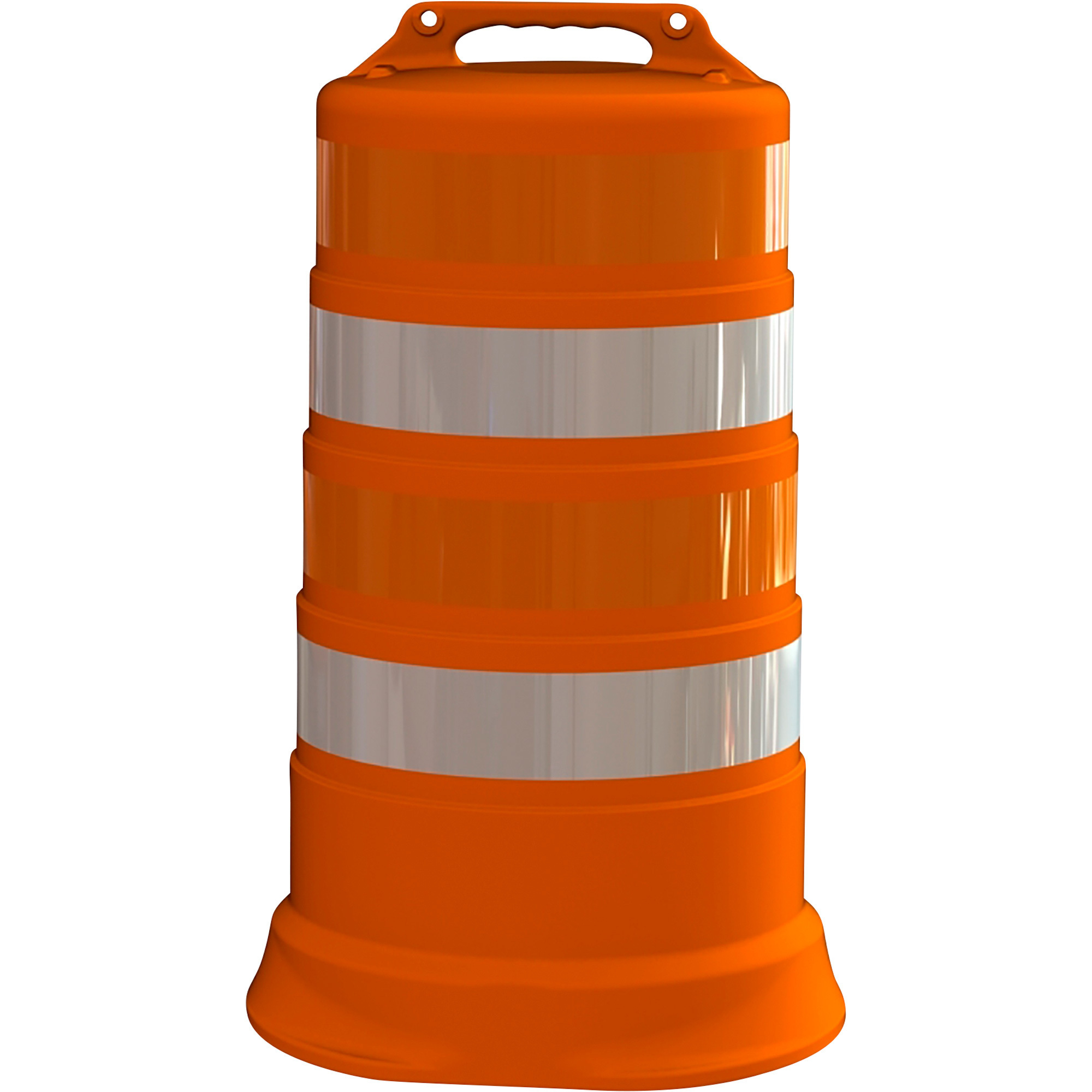 Plasticade 39in.H Commander Drum with 4-6in. HIP Sheeting, Orange, Model# 456-HD-T-42